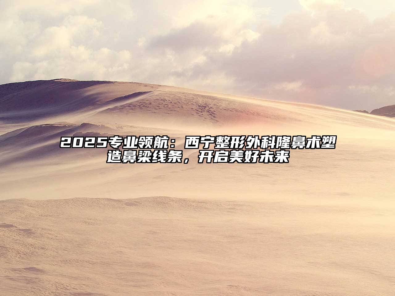 2025专业领航：西宁整形外科隆鼻术塑造鼻梁线条，开启美好未来